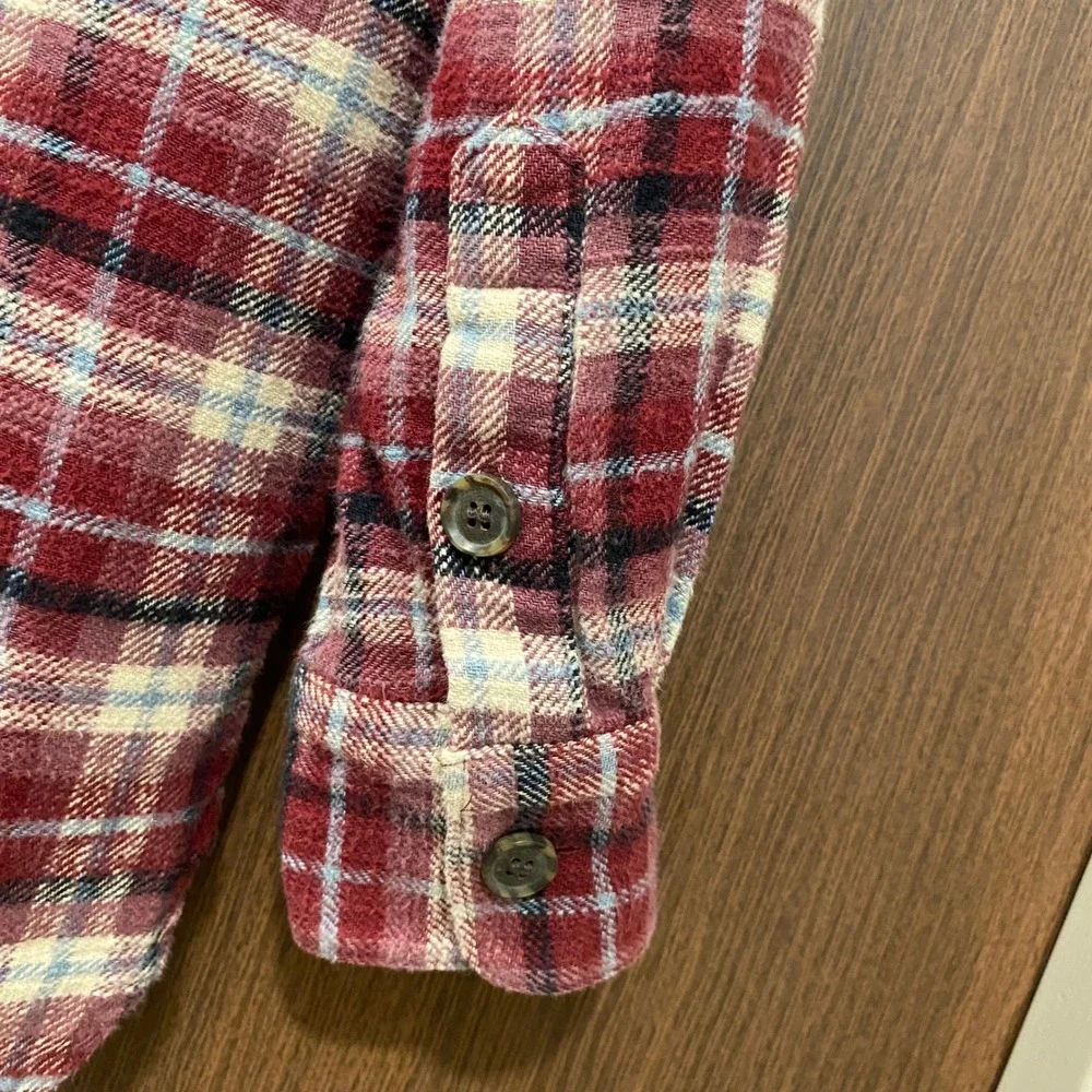MADEWELL Flannel Sunday Shirt in Mahaska Plaid Size XS Textured Cotton Flannel - Picture 8 of 10